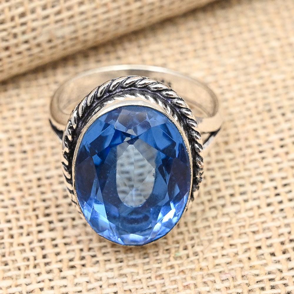 Beautiful Tanzanite Gemstone Handmade Solid 925 Sterling Silver Ring Jewelry