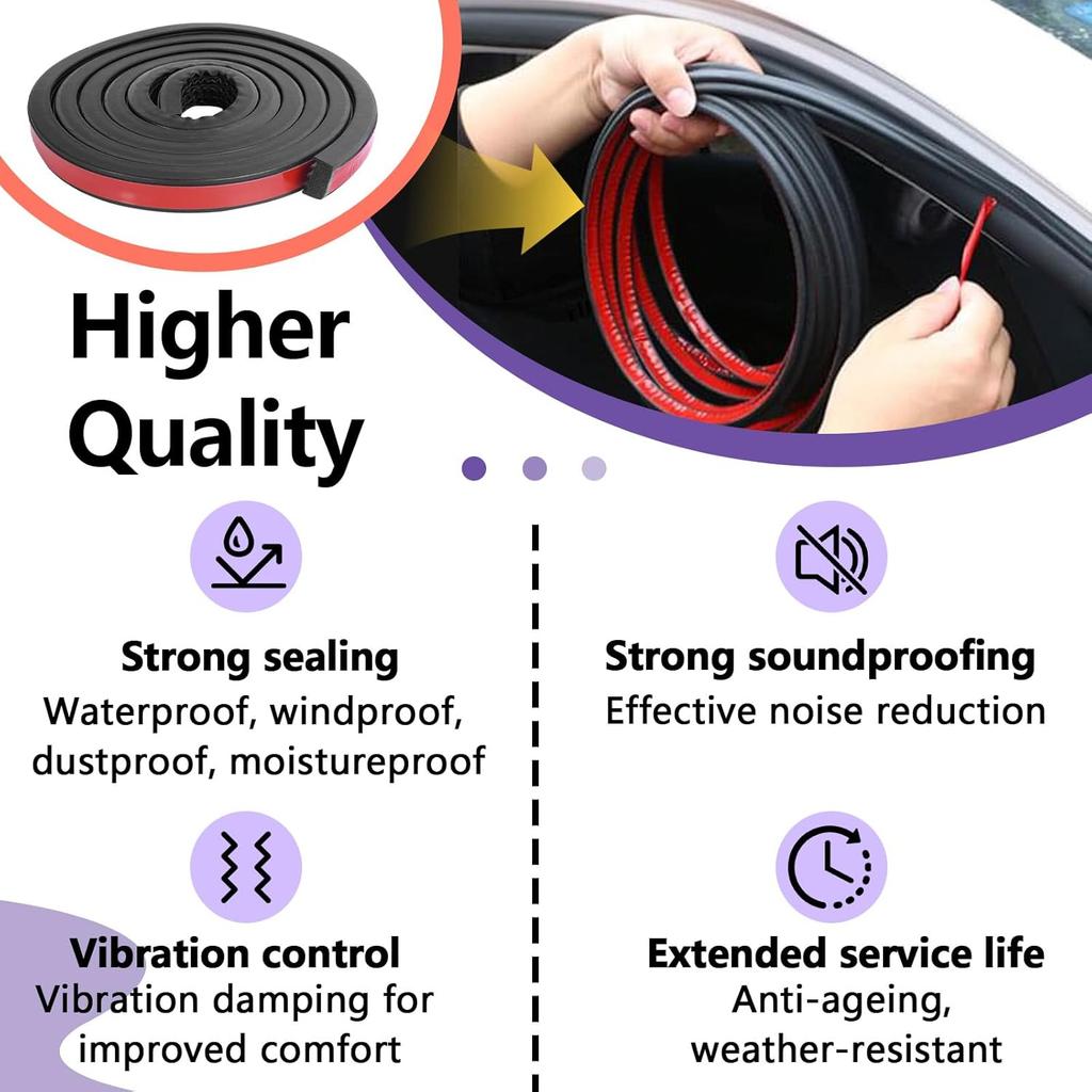 326A0004 Ribbed Bulkhead Seal Strip 3/5 in x 65 in, Self-Adhesive EPDM Ribbed Foam Rubber Weather Stripping for Tonneau Cover, Truck Bed Cover, RV,
