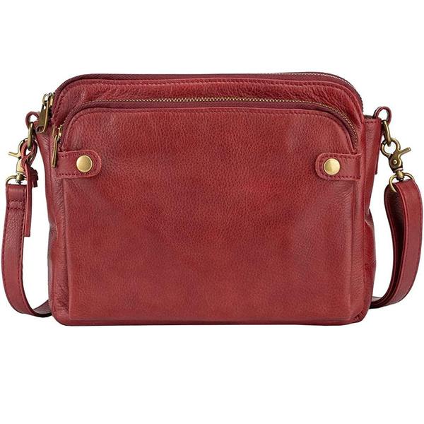 

Женские сумки через плечо, трехслойная кожаная сумка через плечо, кошелек с несколькими карманами, клатч красный