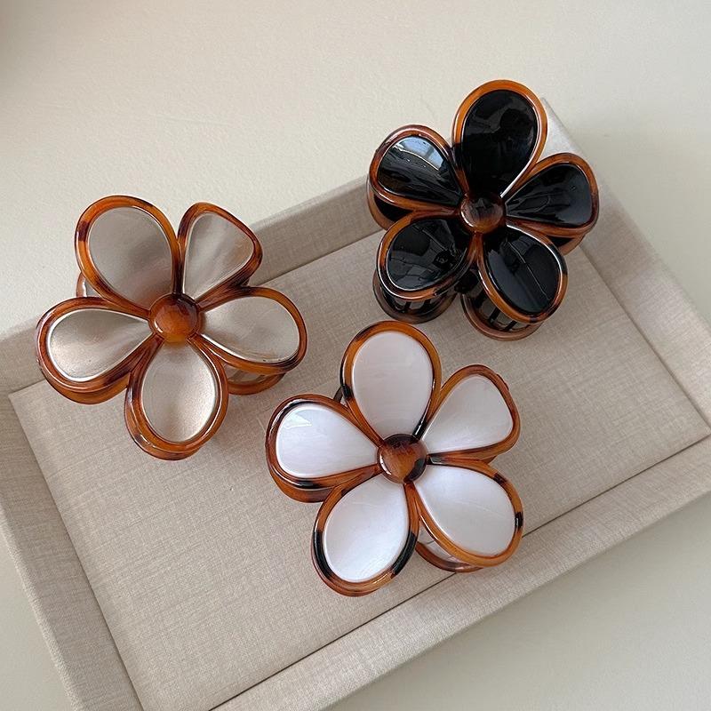 Retro Flower Clips High-end Shark Clips Half-tied Hair Clips Frellia Hair Clips Ponytail Clips