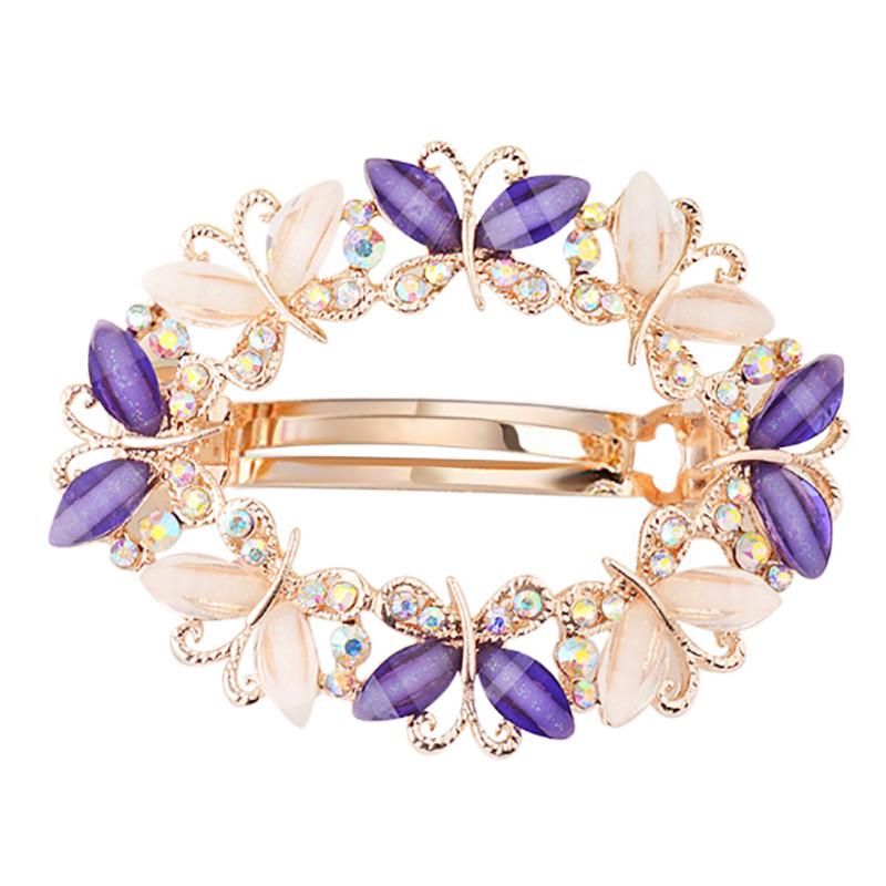 Hair Clip Fashion Hairpin Barrette Women Girls Clamp Rhinestone Crystal Flower