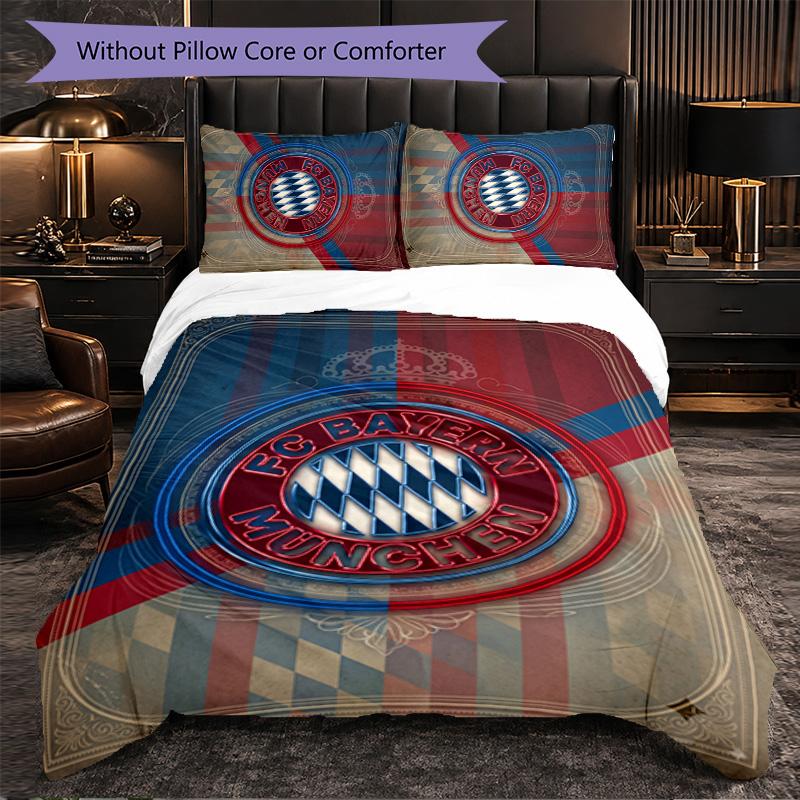 Bayern Munich Themed Bedding 3Pcs Duvet Cover Set Decorative Bed Linen For Teen Room Home Decoration