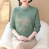 Ronghua Women's Winter Plus Velvet Knit Sweater