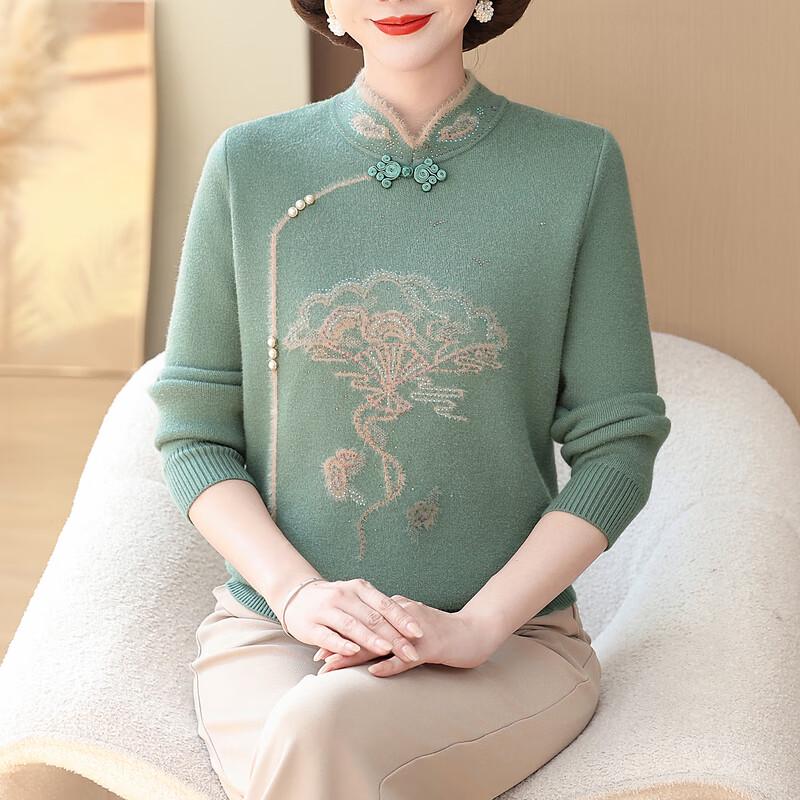 Ronghua Women's Winter Plus Velvet Knit Sweater