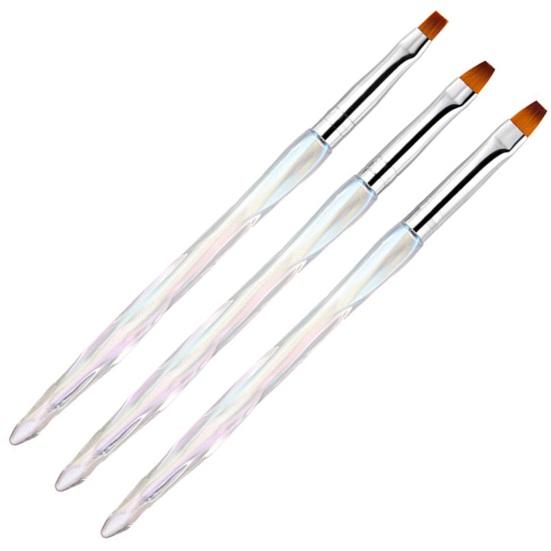 3Pcs Nail Art Multifunctional Create Nail Delicate Patterns Manage Brushes Details Wide Application Manicure