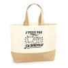 I Can't, I Have Volunteering I Can't Minimalist Bag | Cotton Tote Bag with Jute Bottom 18 L 48 × 37 × 13 Cm | Market Shopping Beach