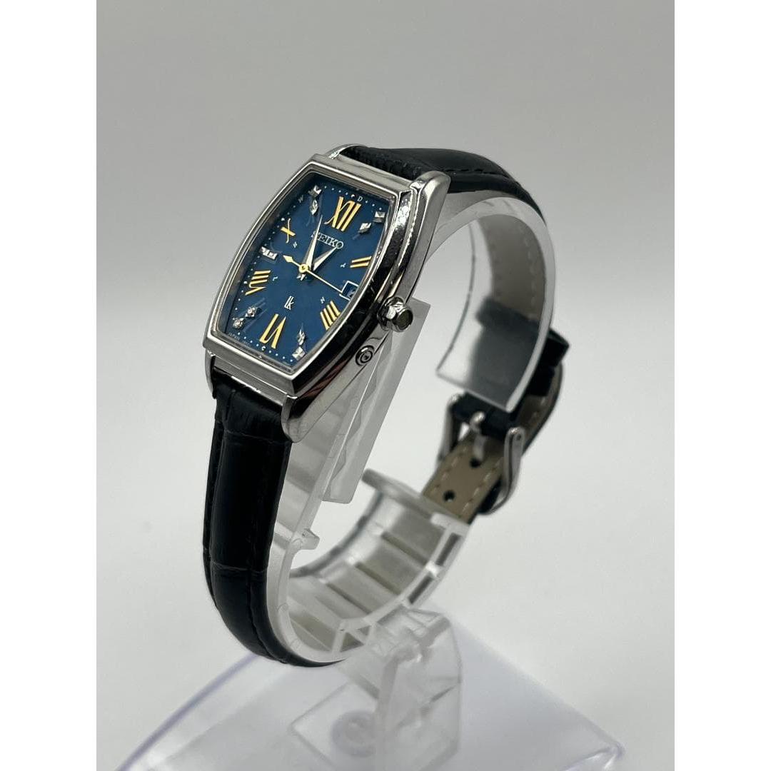 Used SEIKO Rukia Watch 1B32-0AA0 Navy Radio Solar