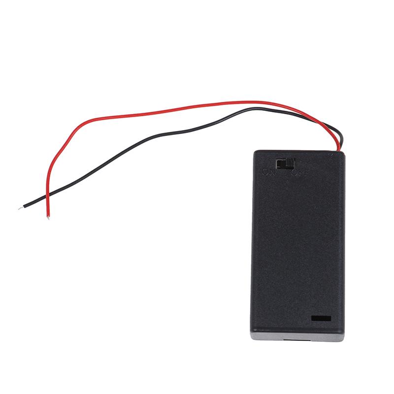 2 X Aa 3V Držák Baterie Konektor Úložné Pouzdro Krabička Vypínač S Vodicím Drátem