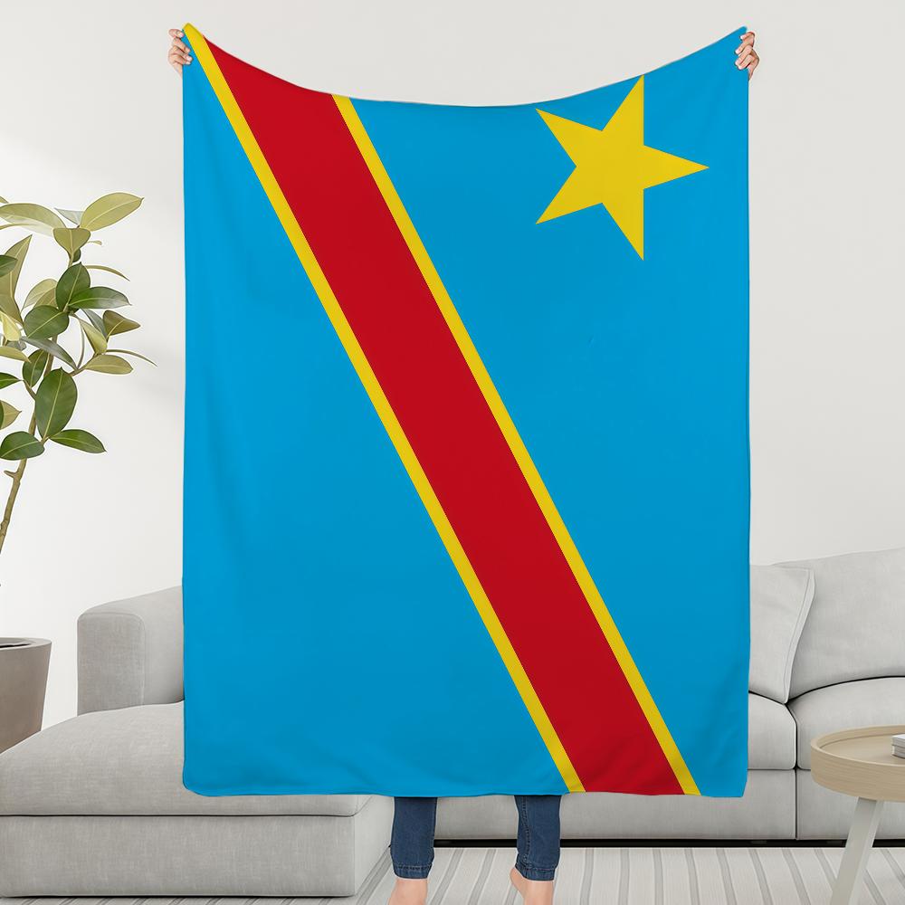 N-NationS D-DemocraticS Republic Congo Blanket Throw Super Cosy Plush Living Room Sofa Couch Childish Birthday Gifts