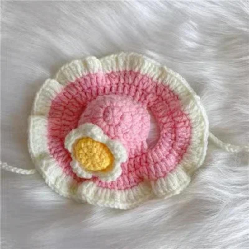 Simpatico Raffinato Cappello da Gatto Elastico Autunno Inverno Cappello per Animali Domestici Cuccioli Gattini Cappello Lavorato a Maglia Accessori per Gatti Decorazione Oggetti di Scena per Feste Servizio Fotografico