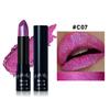 Rossetto Glitter Fine 15 Colori Rosso Nero Perlato Tinta Labbra Impermeabile Non Appiccicoso Lunga Durata Facile da Colorare Rossetto Diamante