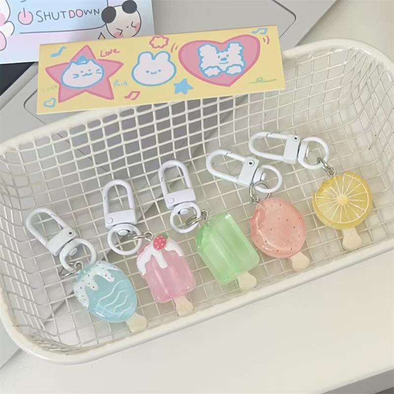 Cute Popsicle Keychain Cartoon Food Toy Pendant - Trendy Accessory for Students, Girls, Couples & Best Friends