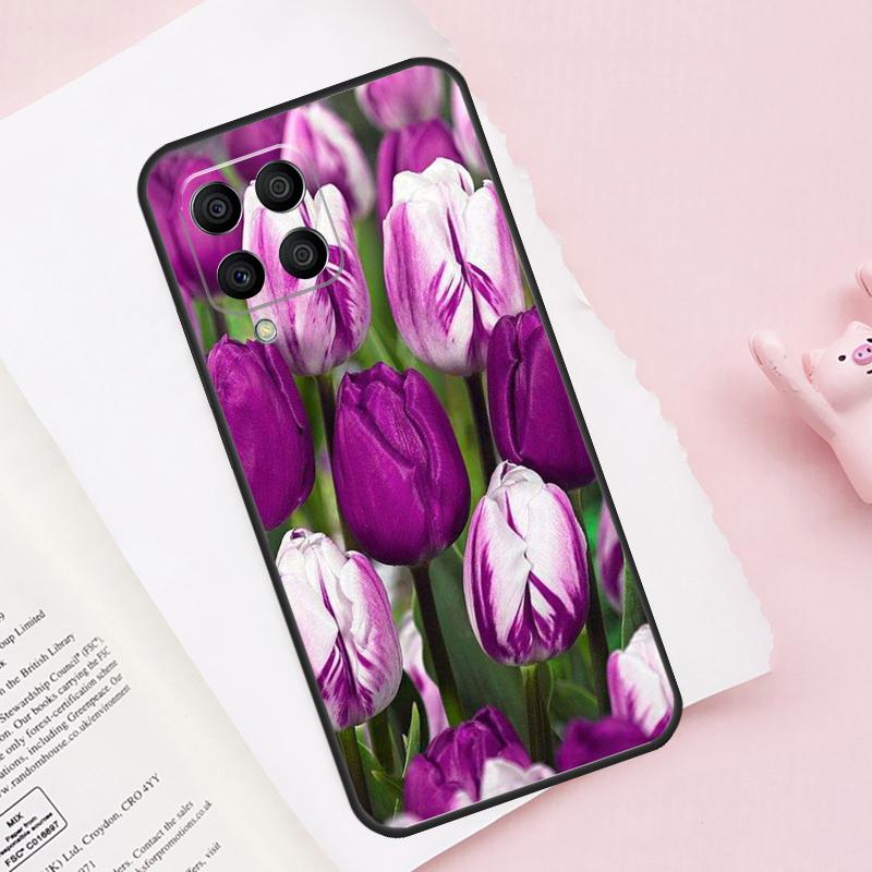Spring Tulips Flower Case For Samsung Galaxy M13 M53 M16 M36 M56 M06 M52 M32 M12 M54 M34 M14 M35 M55 M15 M11 M31