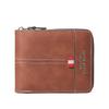 Men's Wear-resistant Vintage Zipper Wallet Clip - Casual Horizontal, Large Capacity