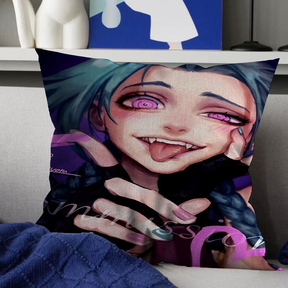 Game Arcane Legends Jinx Main Characters Art Pillow Gifts Home Office Furnishings Bedroom Sofa Car Cushion Cover Case 45x45cm