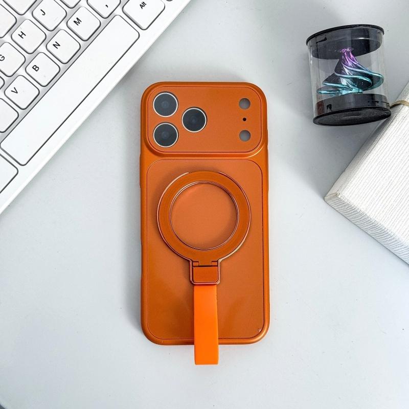 Matte Magnetic For Magsafe Case For iPhone 17 16 15 14 13 12 11 Pro Max 14 15 16 Plus Air Shockproof Stand Cover with Lanyard