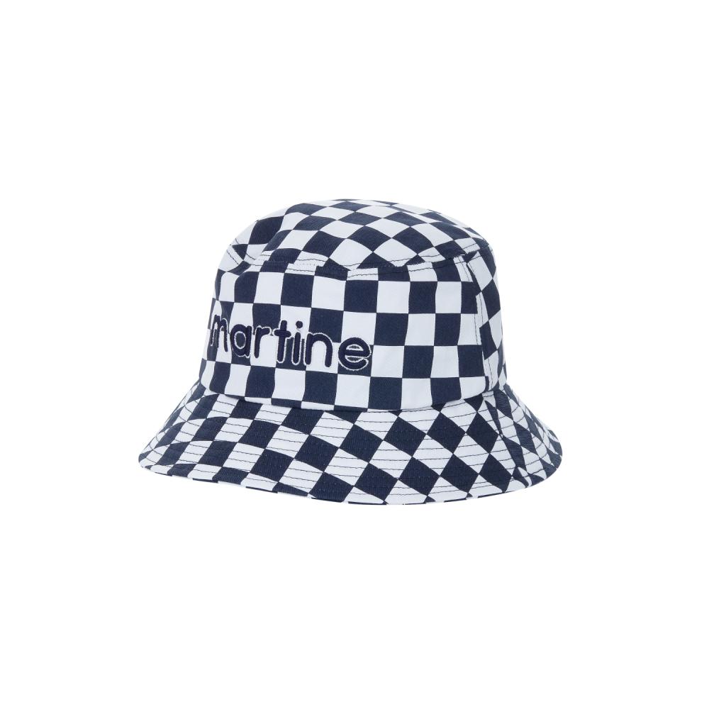MARTINE GOLF Checkerboard Bucket Hat_Navy