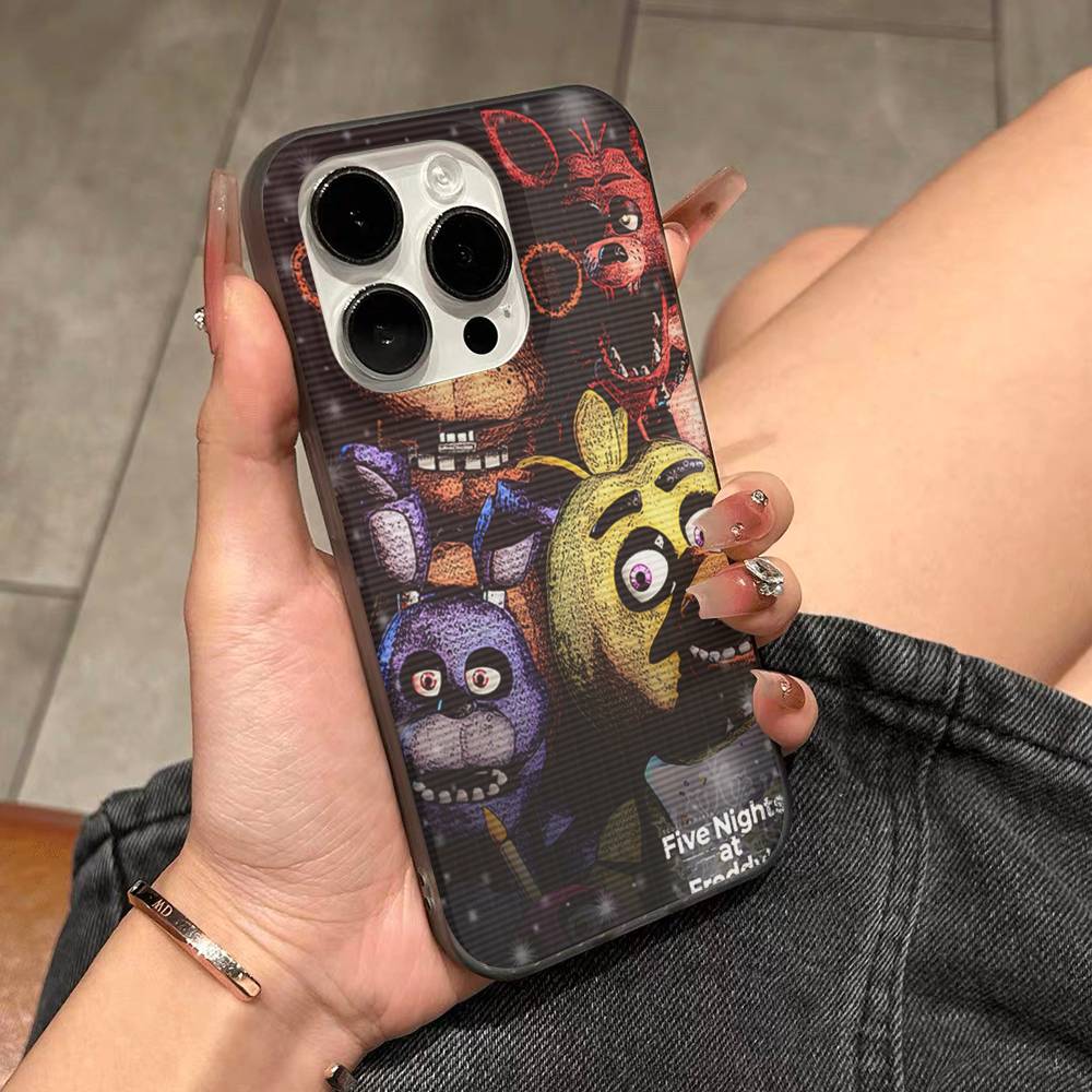 Five-Nights-At-Freddys For IPhone 17 16 15 Plus Pro Max 12 14 Plus 11 13 Wave Corrugated Stripe Funda Phone Cover
