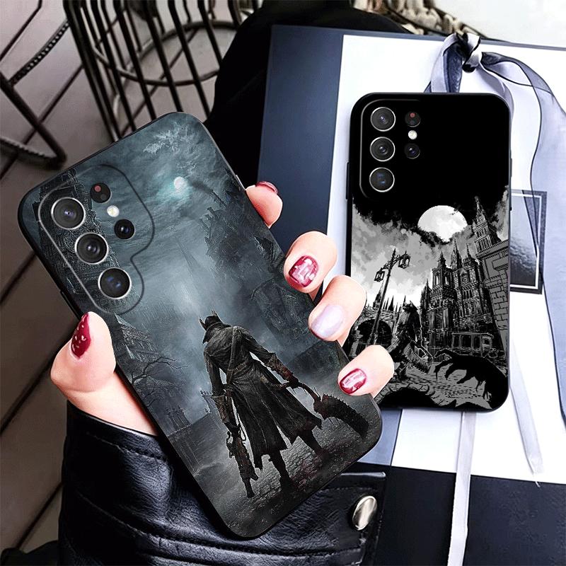 B-Bloodborne Game Soft Phone Case for Samsung Galaxy S26 S25 Edge S24 Ultra S23 Plus S22 S21 FE S20 Black Cover Back Shell