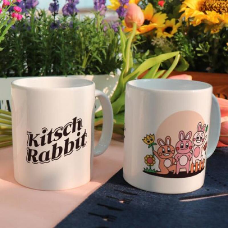 dc429-Design Mug 2p-Kitchen Rabbit