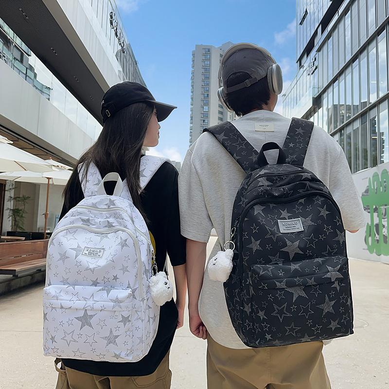 Zaino Scolastico per Studente delle Medie Zaino da Viaggio da Uomo a Grande Capacità con Stampa a Stelle da Donna
