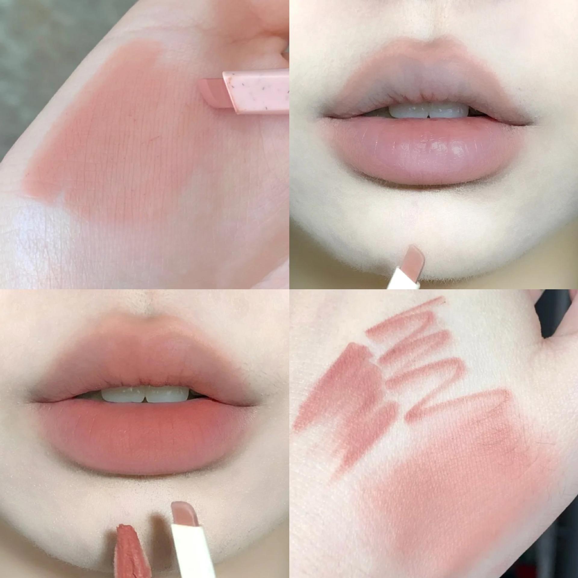 

Нежный и мягкий матовый карандаш для губ подчеркивает форму губ, стойкий и невыцветающий карандаш телесного розового цвета.