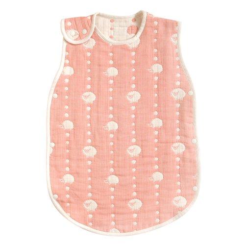 10mois - Hoppetta Fluffy Gauze (6-Layer Gauze) Baby Sleeper, for Newborns to 3 Years Old, Pink, 58cm Length, 5261