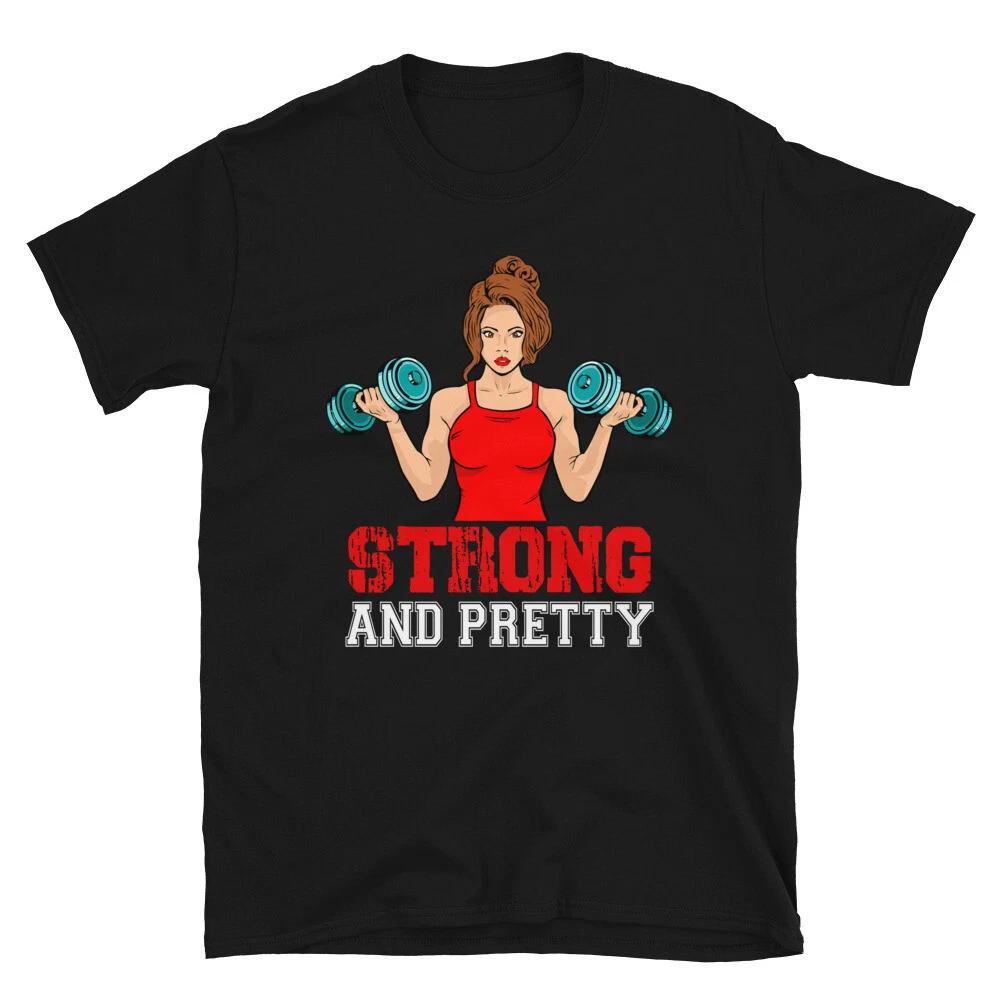 Strong & Pretty Bodybuilding Gym Fitness Muscle T-Shirt S