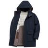 Hengyuanxiang Men's Hooded Pure Wool Mid-Length Coat