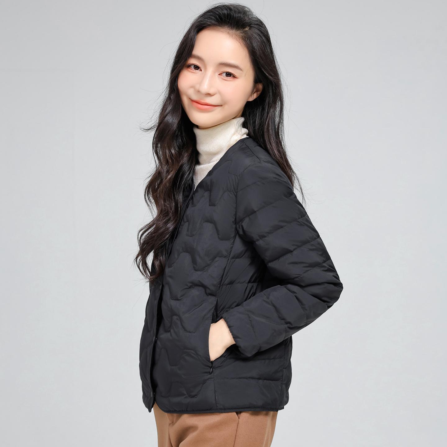 

2025 Fall/Winter Women s Lightweight Versatile Down Jacket - Essential Warm School Uniform Layer XXXXL чорний