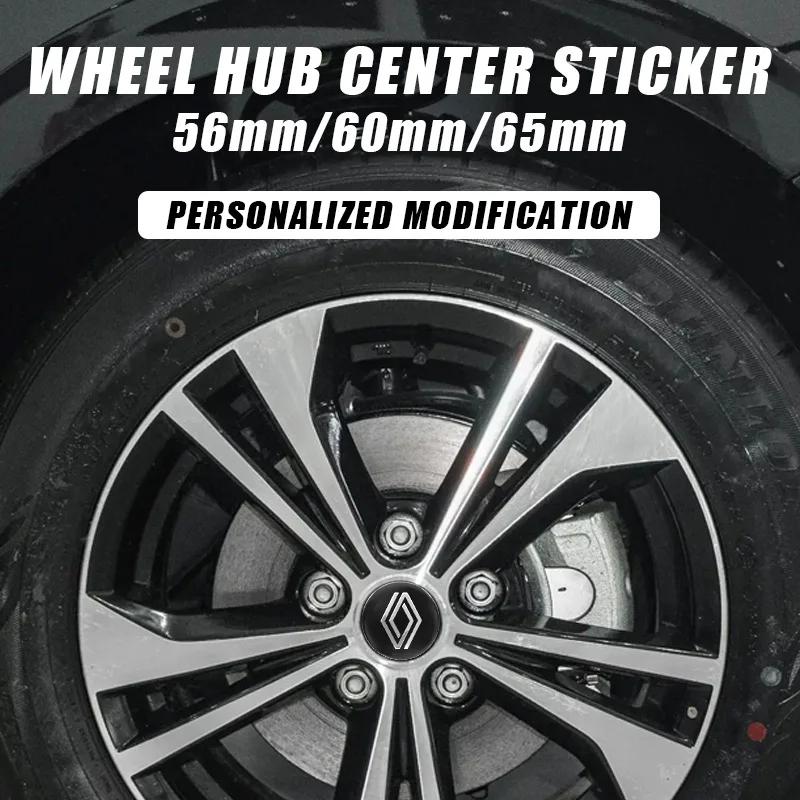 Hub Caps 4Pcs 56mm 60mm 65mm Car Wheel Center Hub Cap Stickers For Renault Austral Kadjar Megane Captur Arkana Dacia Logo Rim Co