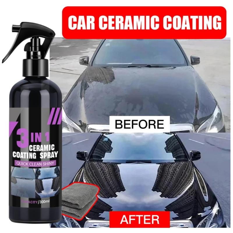 Paint Shine Coating for Routine Vehicle Detailing, Ceramic Gloss Care for Exterior Panels, Glass and Lamp Covers Daily