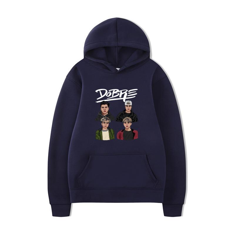 Autumn Winter DOBR Letter Print Men's Hoodie Vintage Unisex Pullover Men Vintage Graphic Hoody Tops Oversize Clothing