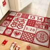 Wedding Entrance Door Floor Mat Red Festive Wedding Room Arrangement Doormat Entrance Door Silk Ring Foot Pad Non-Slip Can Be Cut