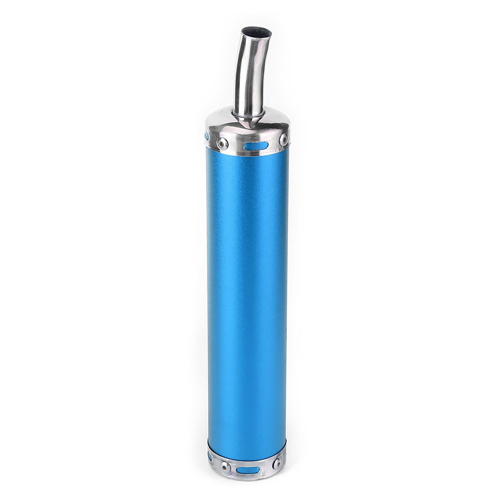 

Stainless Steel Exhaust Muffler Silencer 20mm 0.8in Modified Parts for 2 Stroke MotorcycleBlue синий
