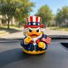 Veteran Appreciation Keepsake Military Duck Figurine, Patriotic Ornament for Car Dashboard, Resin Enthusiast Collectible Independence Day Memorial