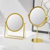 New Desktop Makeup Mirror 360° Rotatable Household Bedroom Vanity Mirror Iron Frame Single-sided Cosmetic Mirrors Two Style