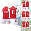 Stylish And Comfortable 2023-24 Arsenal Home 7 Saka 8 Elneny 9 Jesus 11 Martinelli Football Jersey For Children