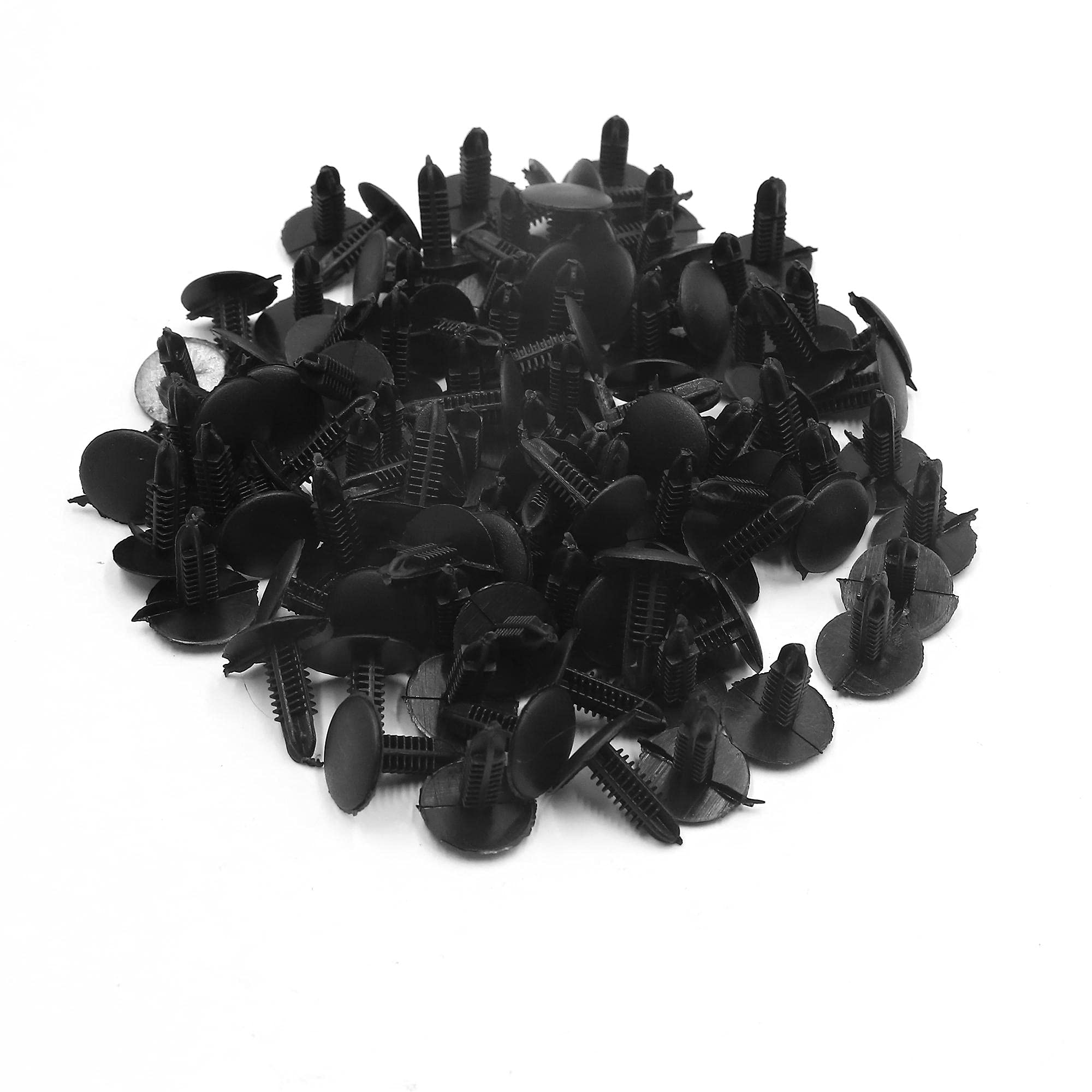 uxcell Rivets 0.2 x 0.2 inch (5 x 4 mm) Hole Diameter Plastic Car 19x14mm чёрный