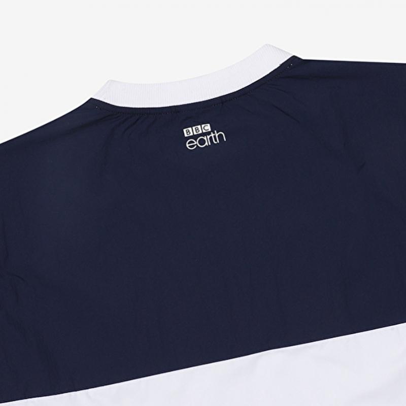 Colorblock Lightweight Woven Sweatshirt  Blue 