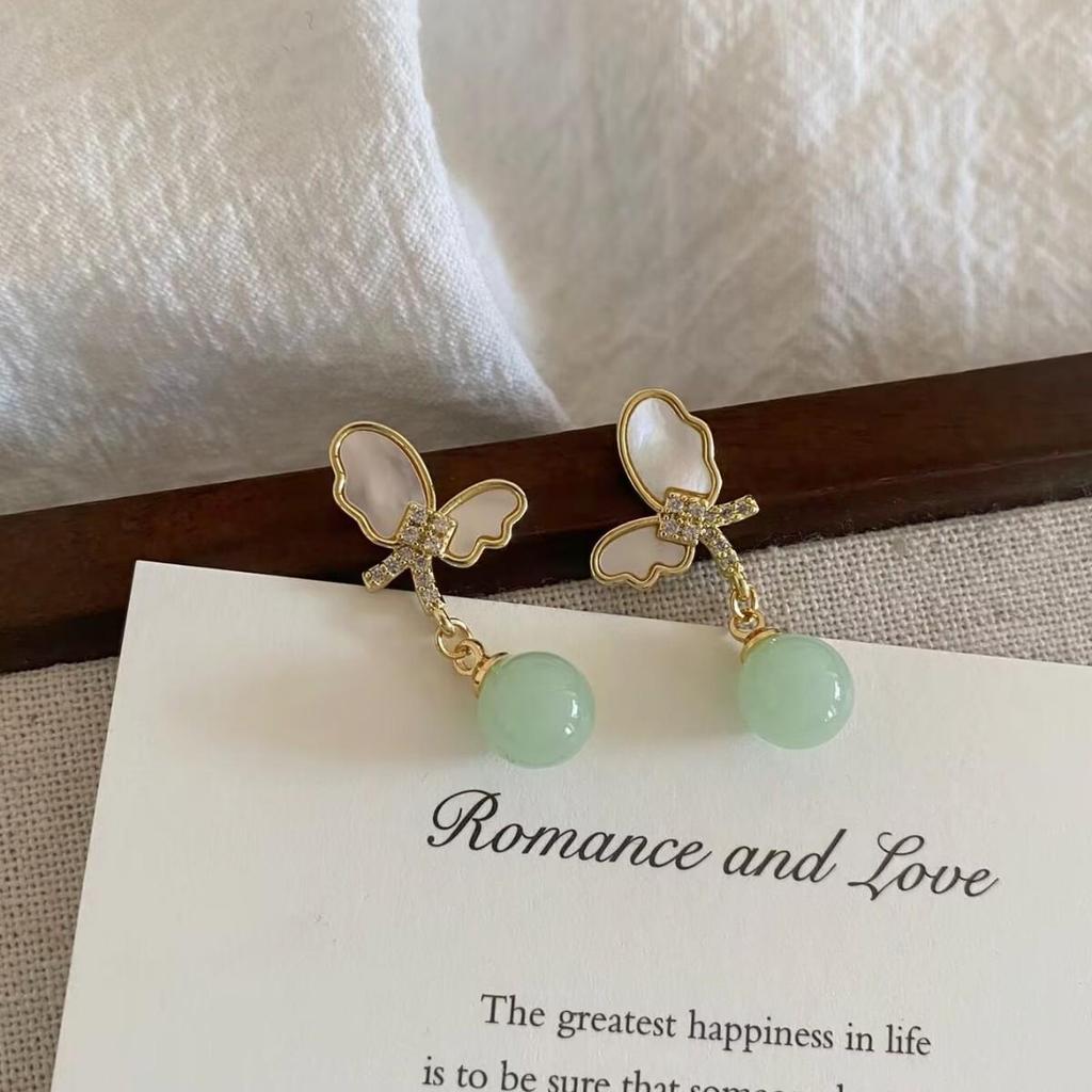 Forest-Inspired Exquisite Butterfly Stud Earrings: Sweet, Elegant, High-End Ancient Chinese Style