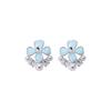 Exquisite Zircon Pearl Flower Stud Earrings: Versatile Silver Drip Oil Design for Luxurious, Fresh Style