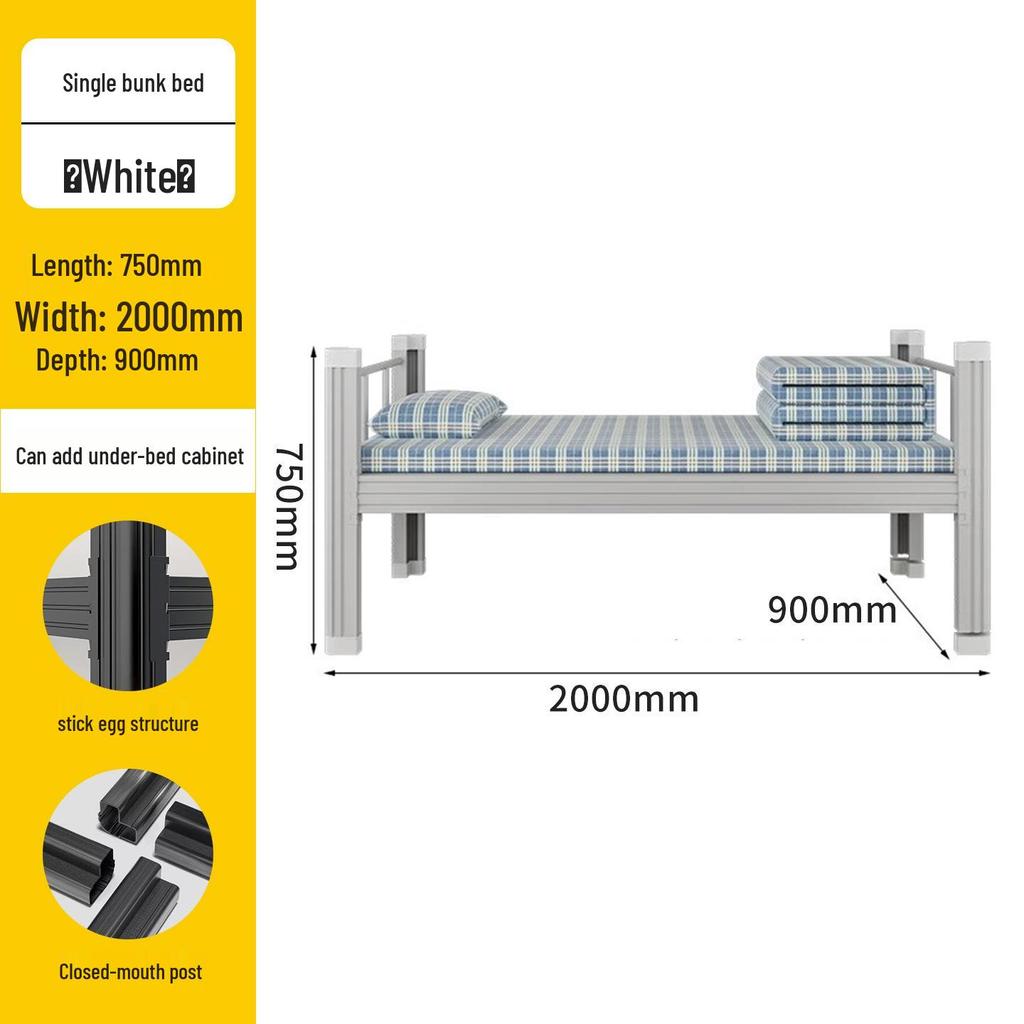 Double Layer Iron Art Bunk Bed for Dorms and Apartments