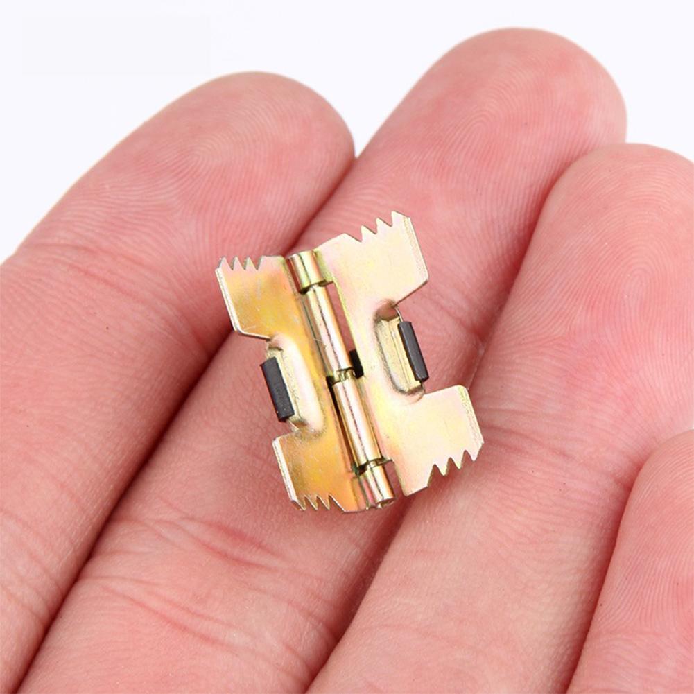 10PCS Spring Hinges for Folding Glasses Boxes and Wooden Boxes Adjustable Closing Force Iron Material Hinge Set