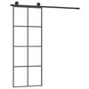 Sliding Door with Fittings 76 X 205 Cm Tempered Glass & Aluminum