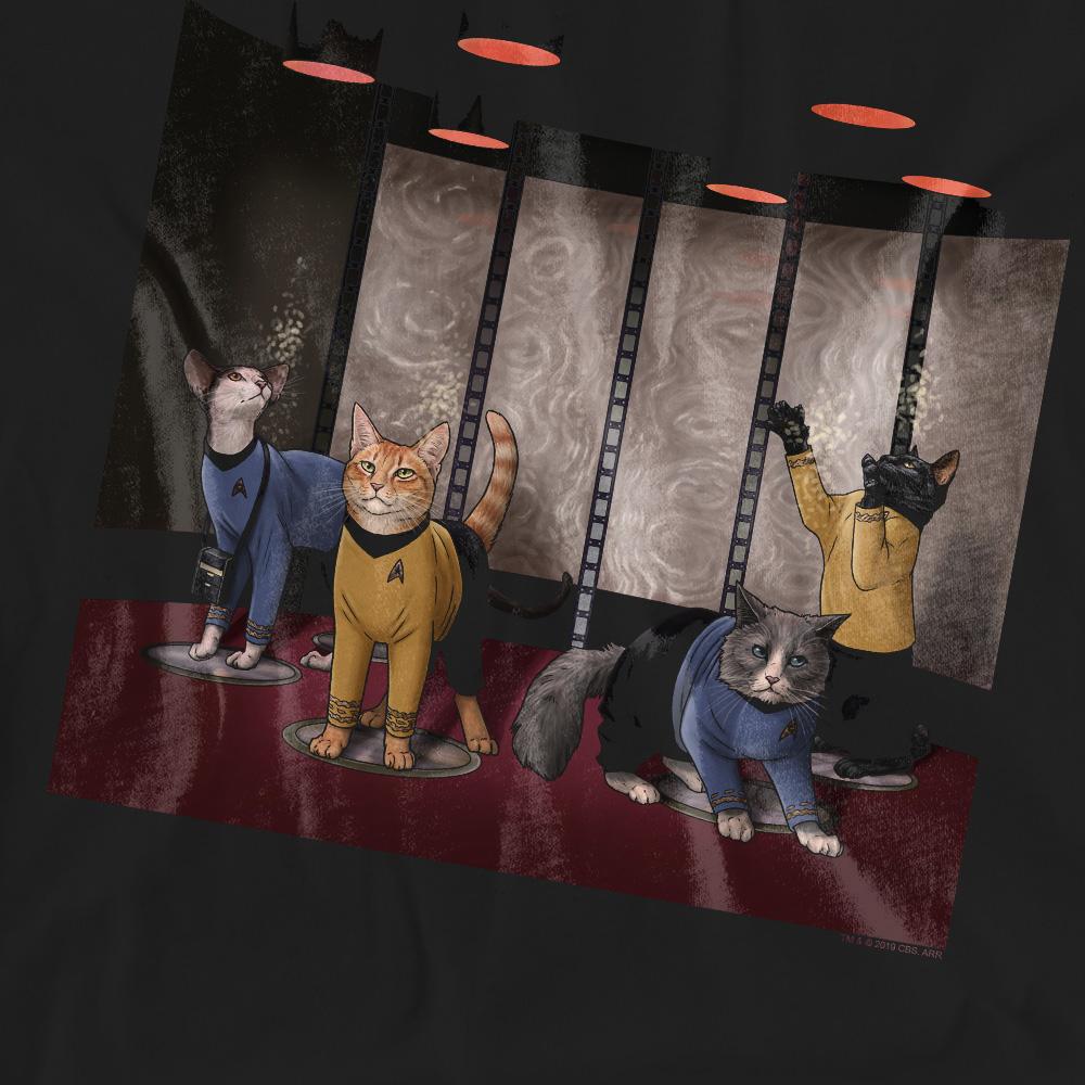 Star Trek Unisex Adult Beam Meow Up T-Shirt
