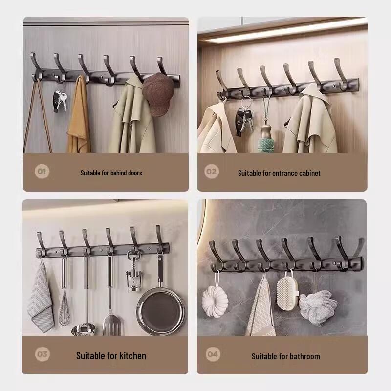 Gureide Drill-Free Over-the-Door Hook Rack