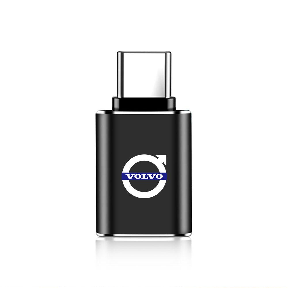 1Pcs USB To Type-C OTG Adapter Female Converter Phone Charger For Volvo Xc60 V50 V40 Xc90 S60 S40 V90 V60 Ex90 S90 Xc40 C40 C50