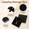 4 Pcs Square Jewelry Gift Boxes Cardboard Jewelry Packaging Boxes with Lids Soft Sponge Gift Boxes for Rings Necklaces Bracelets Earrings