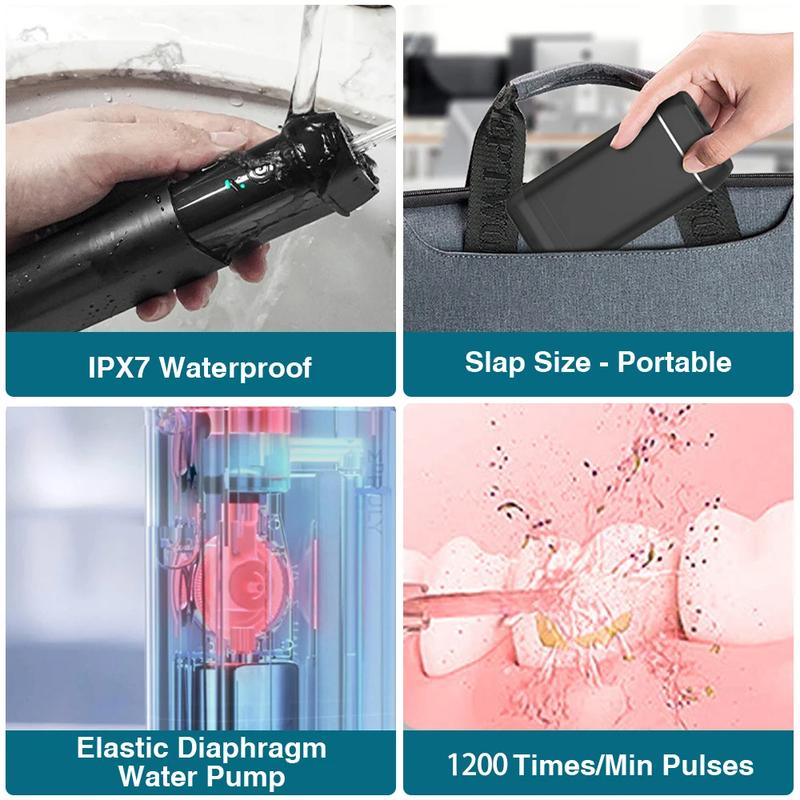 NEW Electric Oral Irrigator Mini Portable Water Flosser 200ML 3Mode Dental Teeth Pick Whitening Cleaner Waterpulse Tooth Cleaner